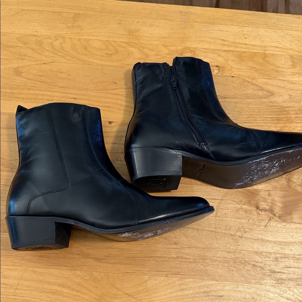 Stacy Adams Men's Santos Plain-Toe Side Zipper Boot Black size 10 M Santos Cuba